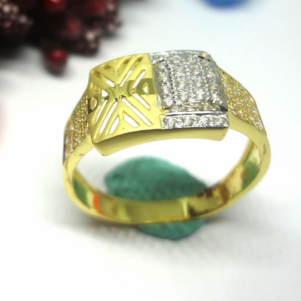 916 cz gold diamond ring