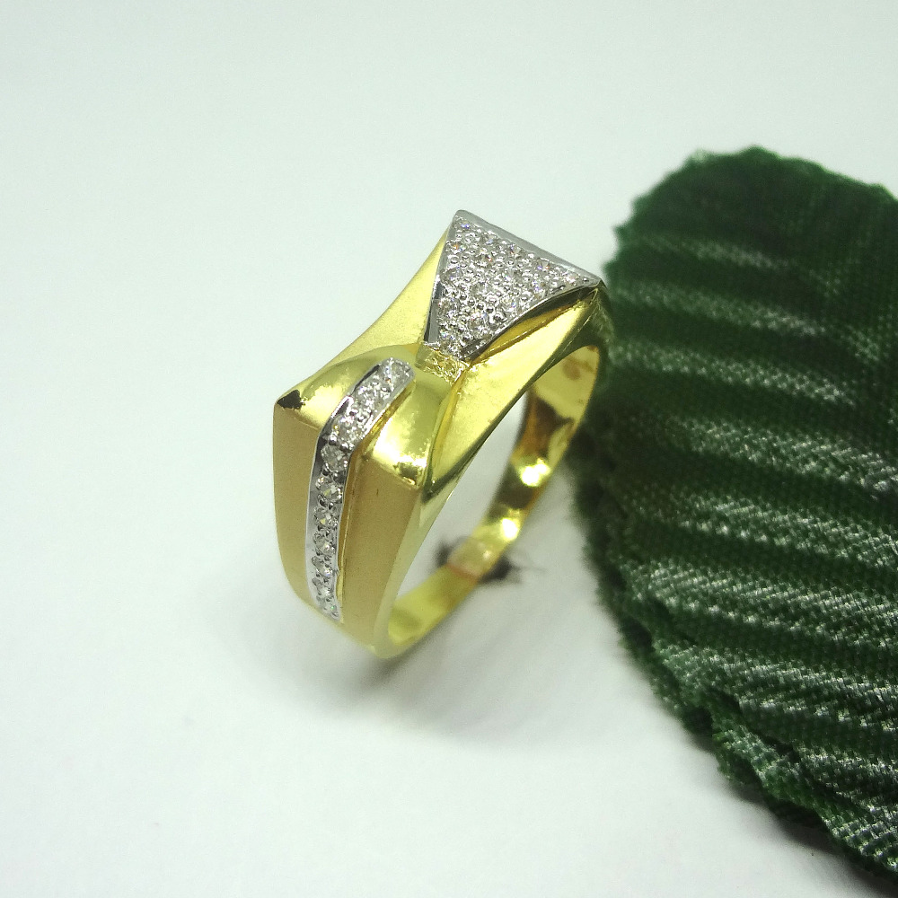 916 cz gold diamond ring