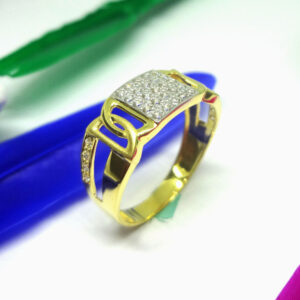 916 GOLD CZ DIAMOND STYLISH GENTS RING