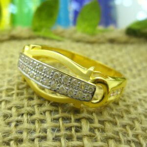 916 cz gold diamond ring