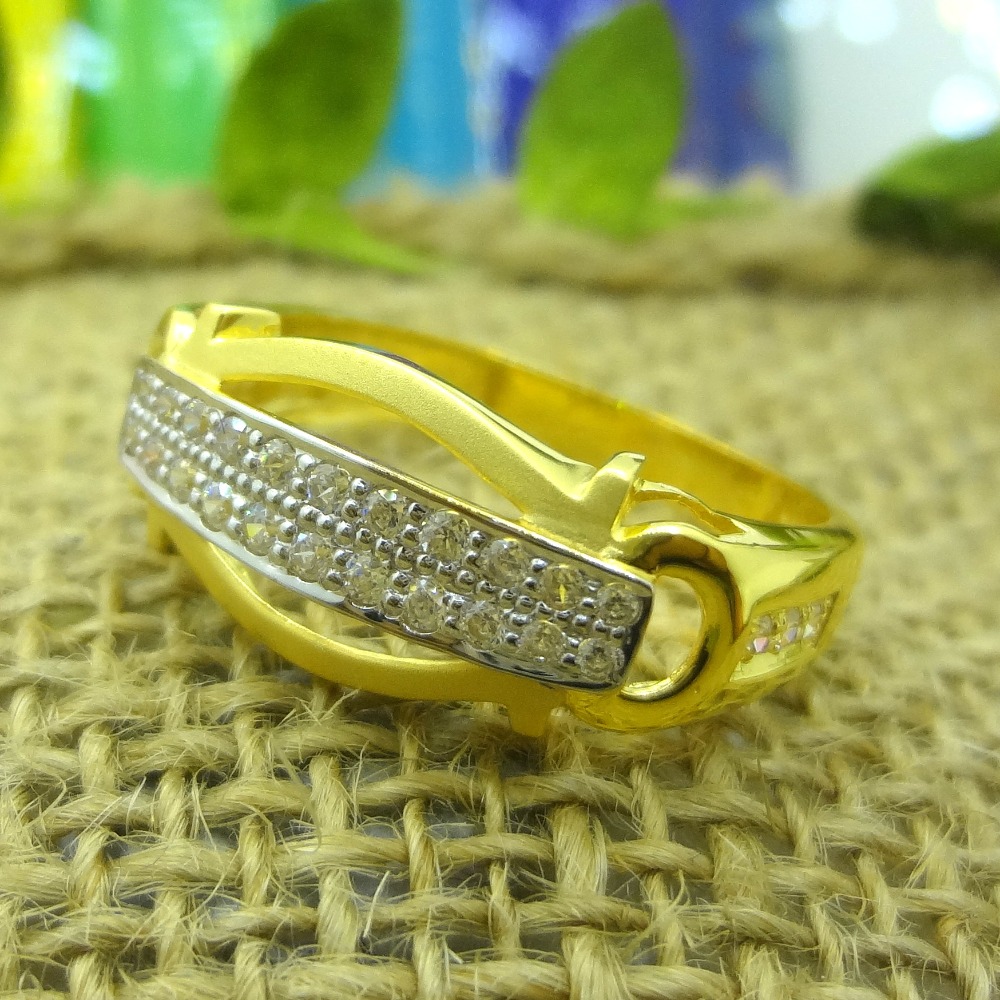 916 cz gold diamond ring