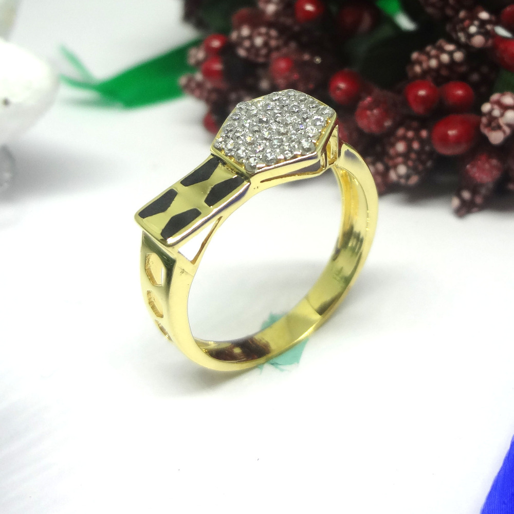 916 cz gold diamond ring