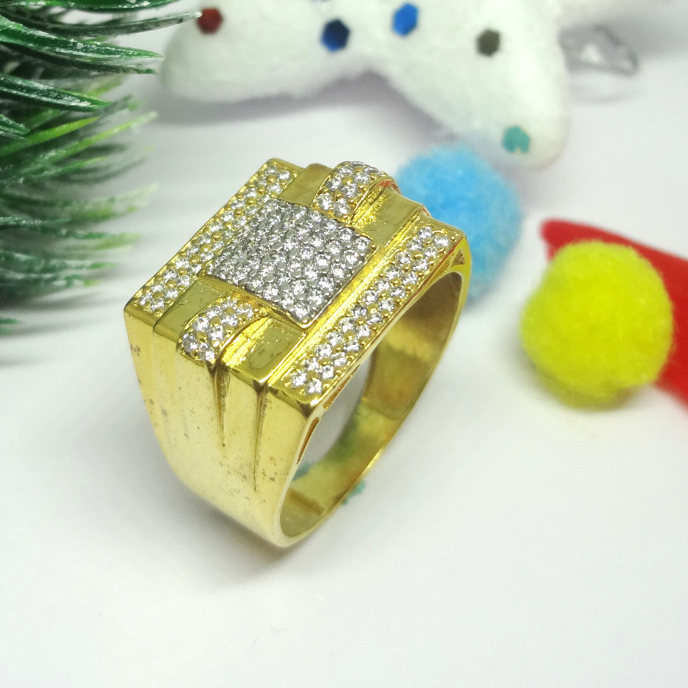 916 cz diamond gents ring