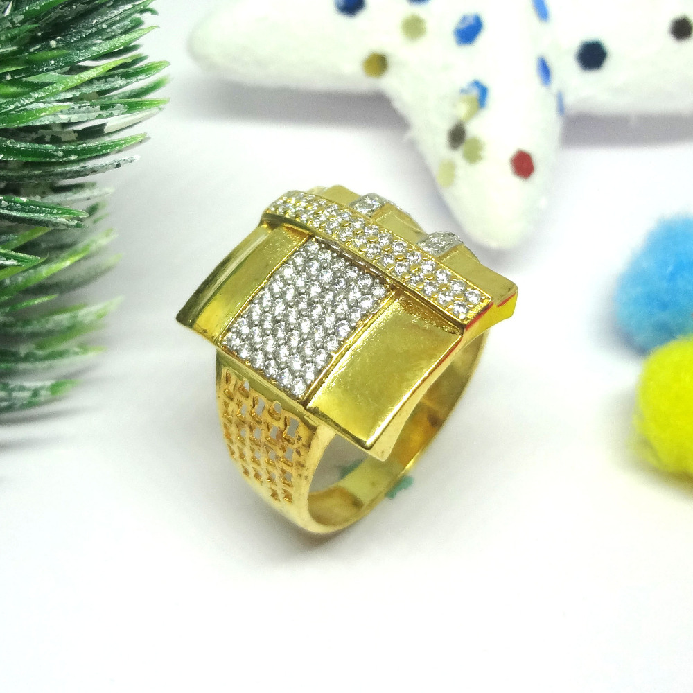 916 cz gold diamond ring