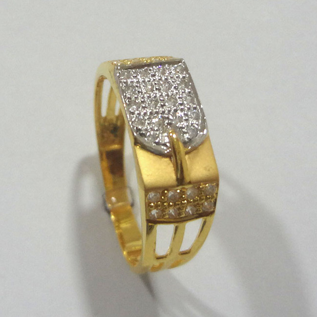 916 cz gold diamond ring