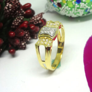916 cz gold diamond ring