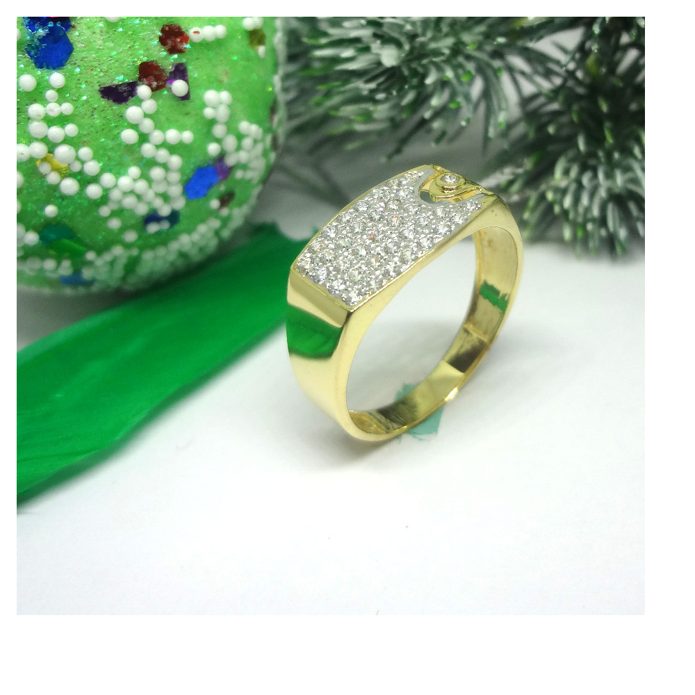 916 cz gold diamond ring