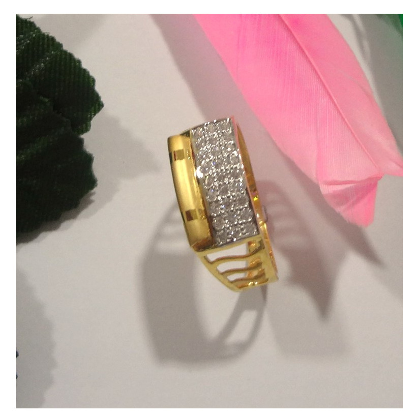 916 cz gold diamond ring