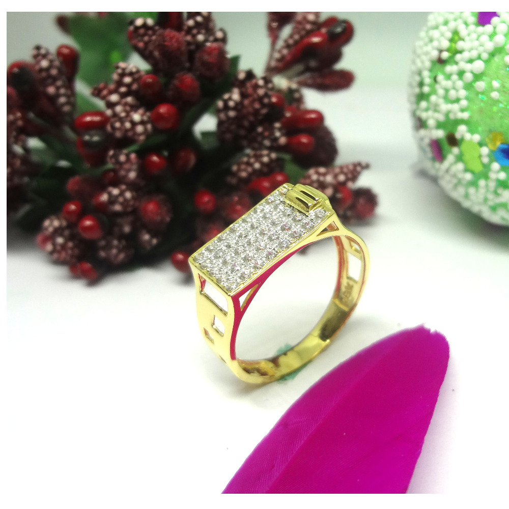 916 cz gold diamond ring