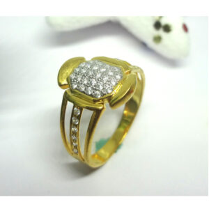 916 cz gold diamond ring