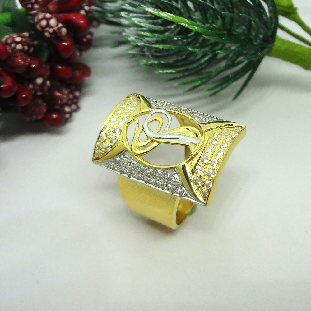 916 cz gold diamond ring