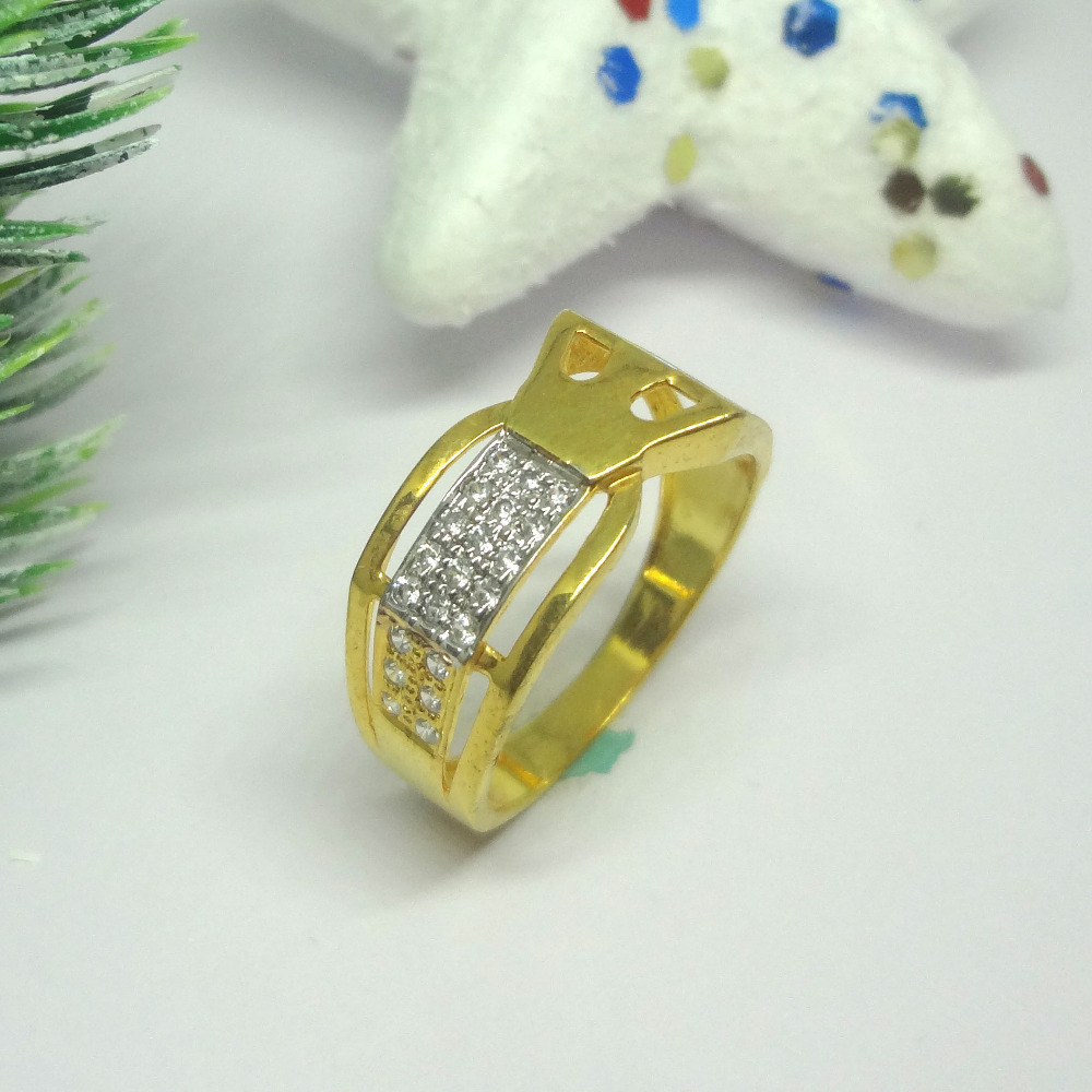 916 cz gold diamond ring