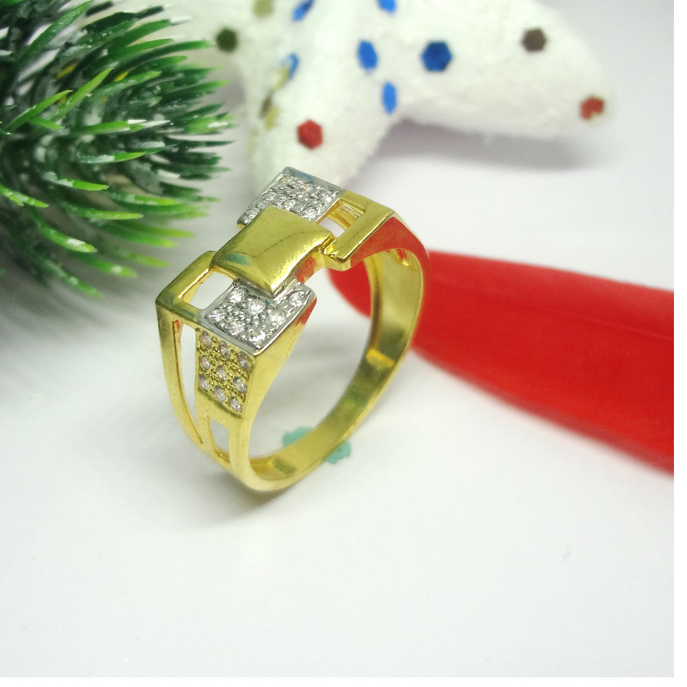 916 cz gold diamond ring