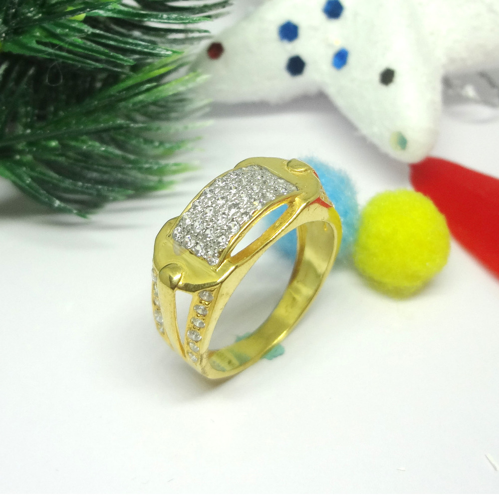916 cz gold diamond ring