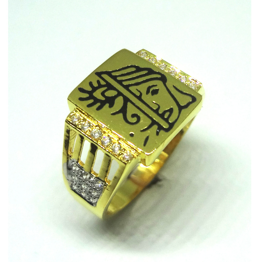 916 cz gold diamond ring