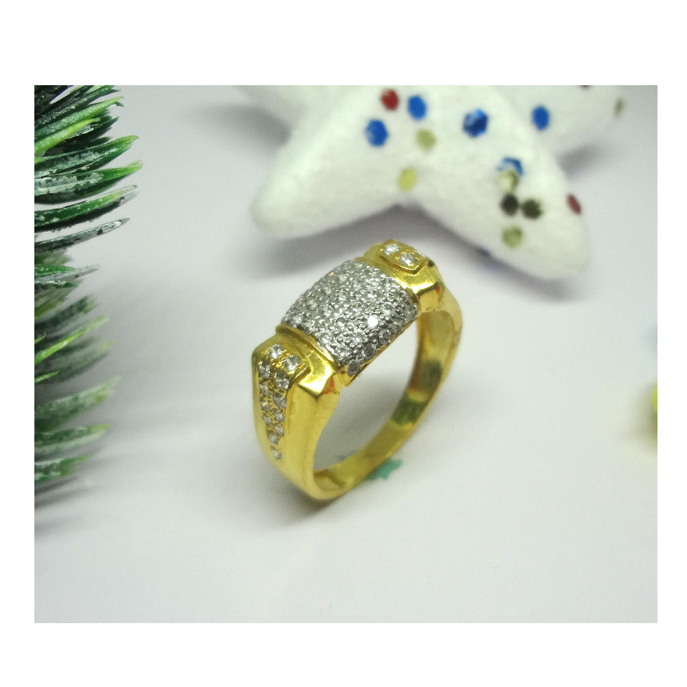 916 cz gold diamond ring