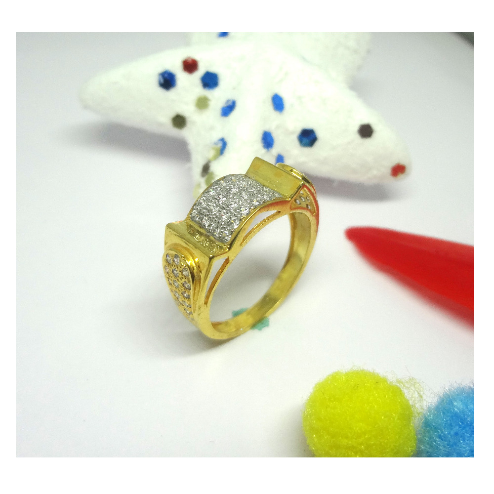 916 cz gold diamond ring