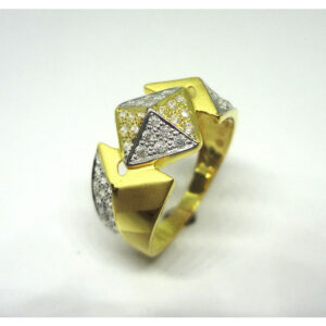 916 cz gold diamond ring