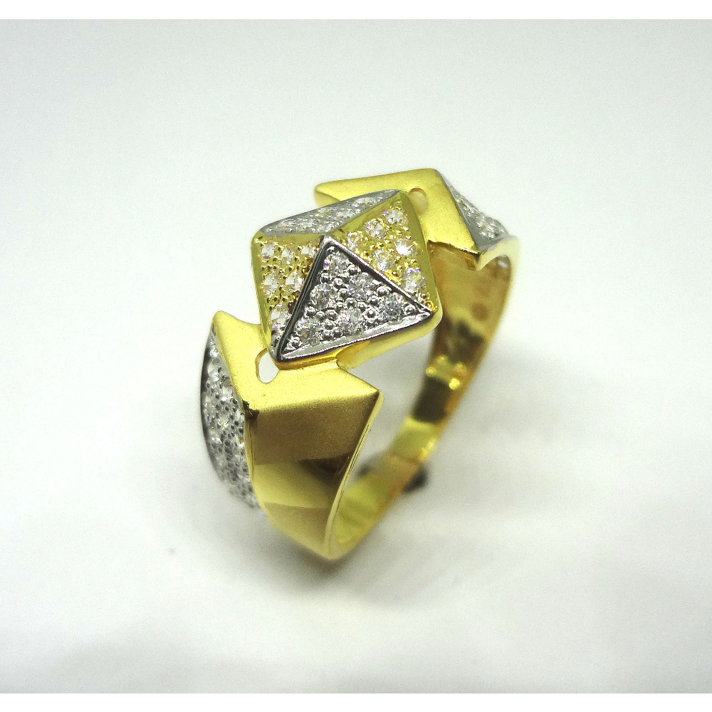 916 cz gold diamond ring