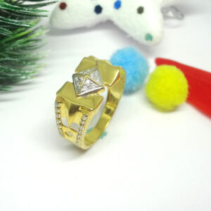 916 cz gold diamond ring