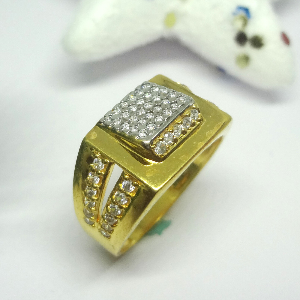 916 cz gold diamond ring
