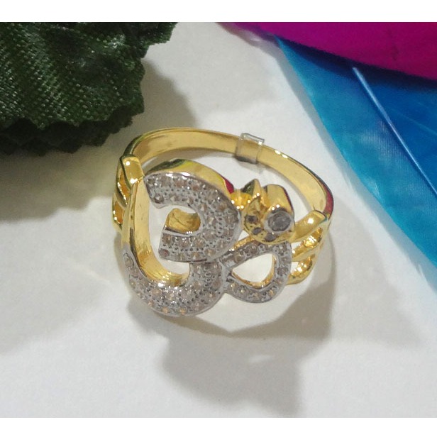 Om letter designer gents ring gr-0212
