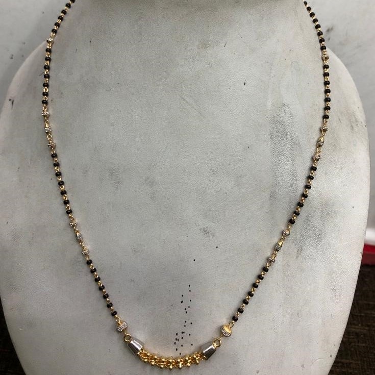 22kt gold with pearl anniversary mangalsutra