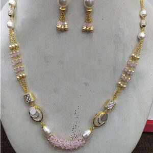 22k Gold Moti Dokiya Necklace Set