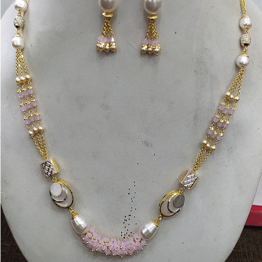 22k Gold Moti Dokiya Necklace Set