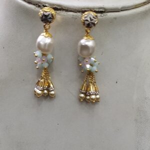 916 gold White Pearl Necklaec Set