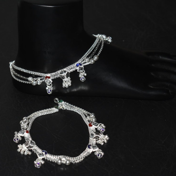Silver Bombay Fancy D Payal - Image 5