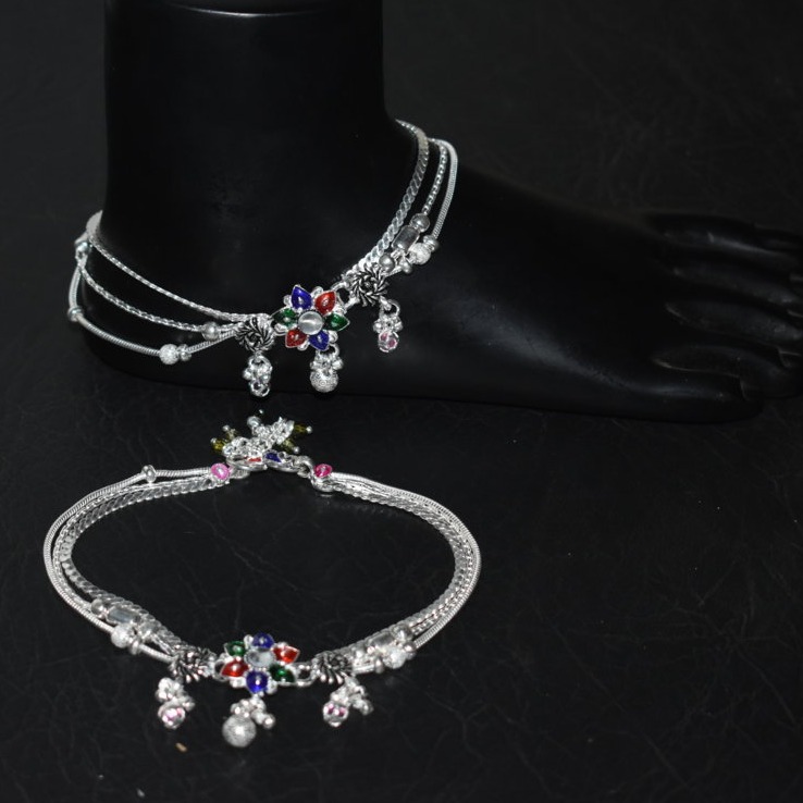 Silver Bombay Fancy D Payal - Image 4