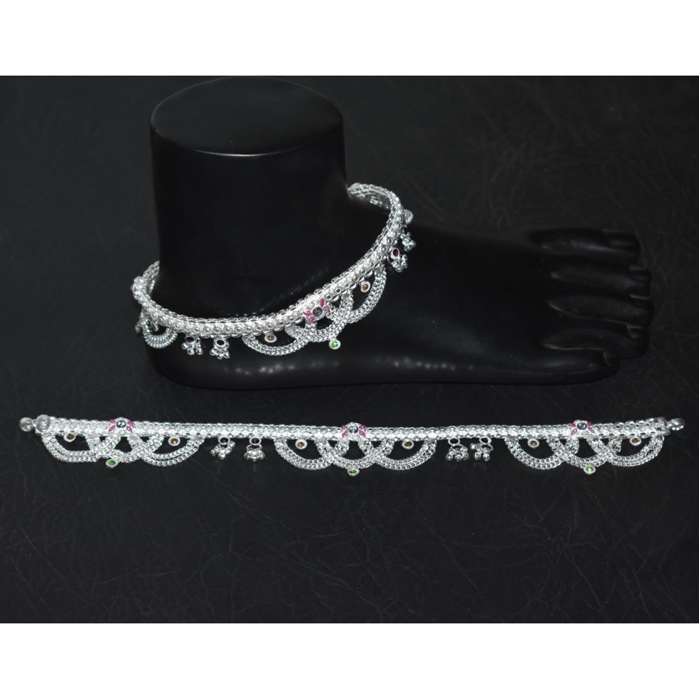 Fancy Silver Payal - Image 3