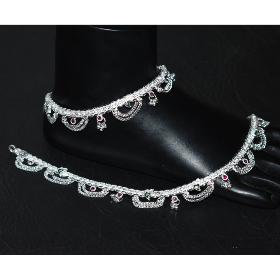 Fancy Silver Payal - Image 2