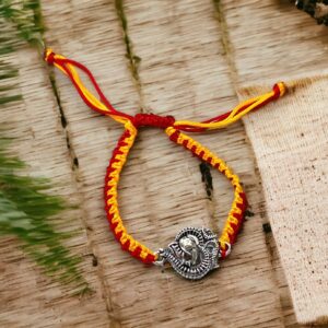 925 Silver Om Design Thread Rakhi