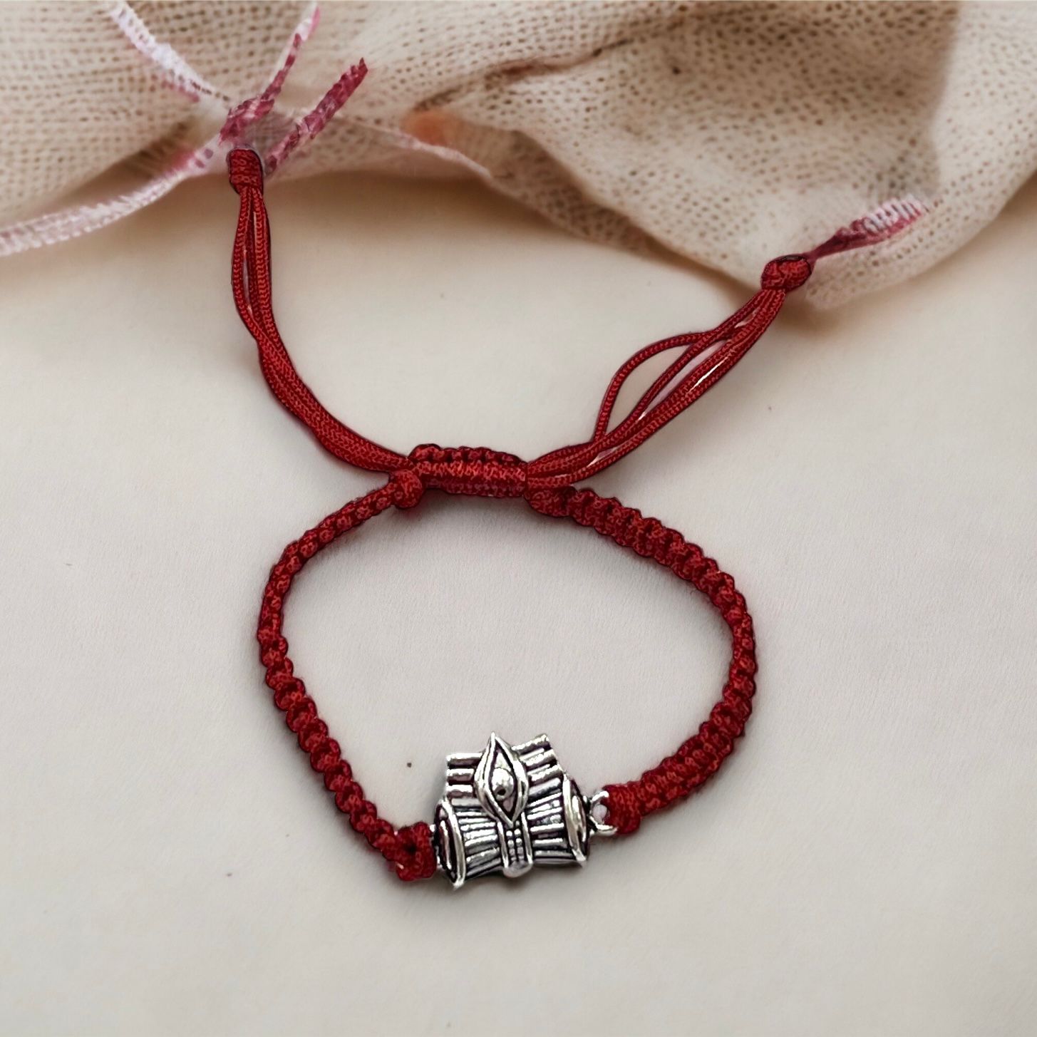 925 Silver Mahakal Design Rakhi