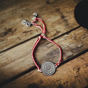 925 Silver Antique Round Shape Rakhi