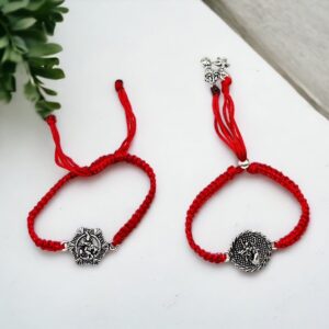 925 Silver Radha Krishna Design Couple Rakhi