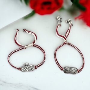 925  Silver King Queen Couple Rakhi