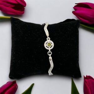 925 Silver Fancy Round Shape Micro Bracelet