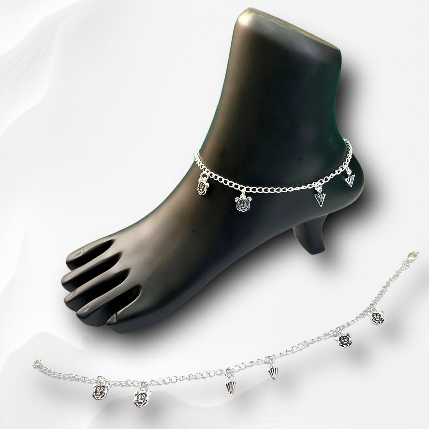 925 Silver Charm Payal MSP031