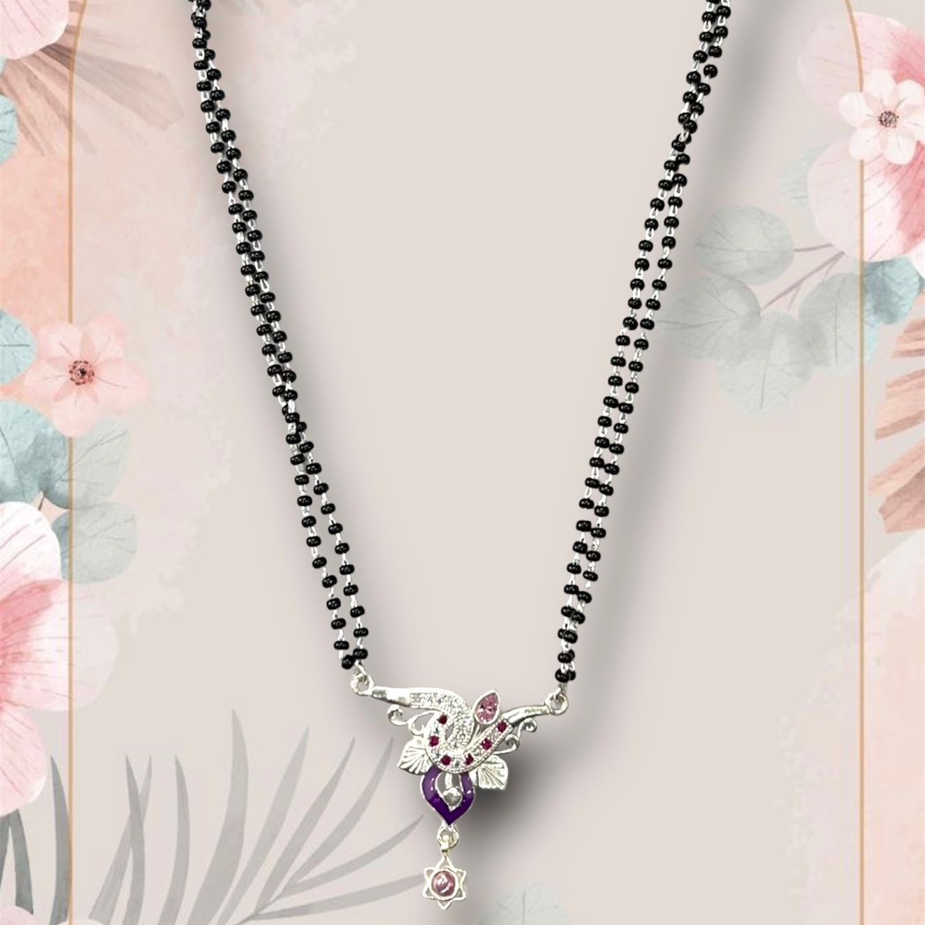 925 Silver Trending Double Line Mangalsutra