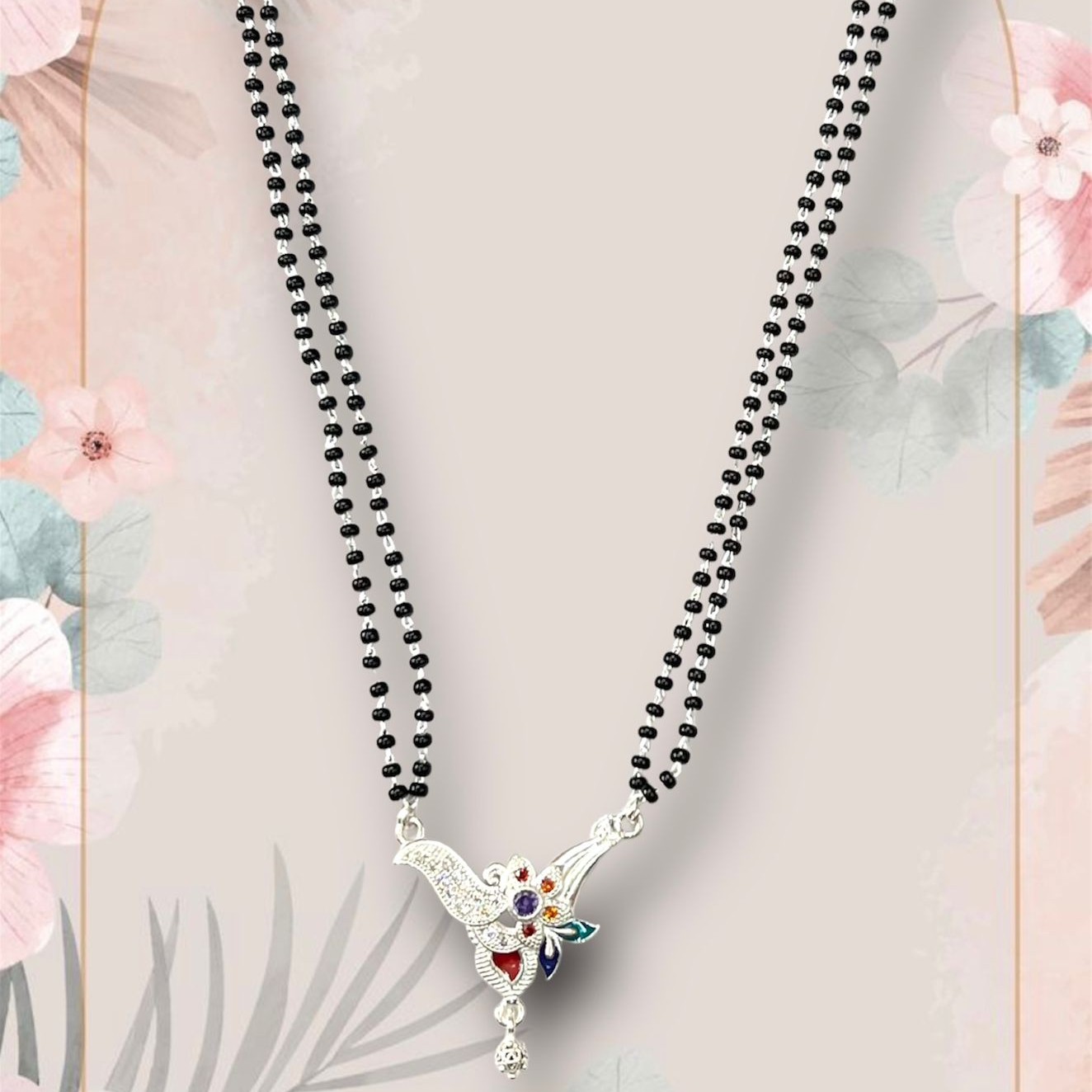 925 Silver Double Line Mangalsutra