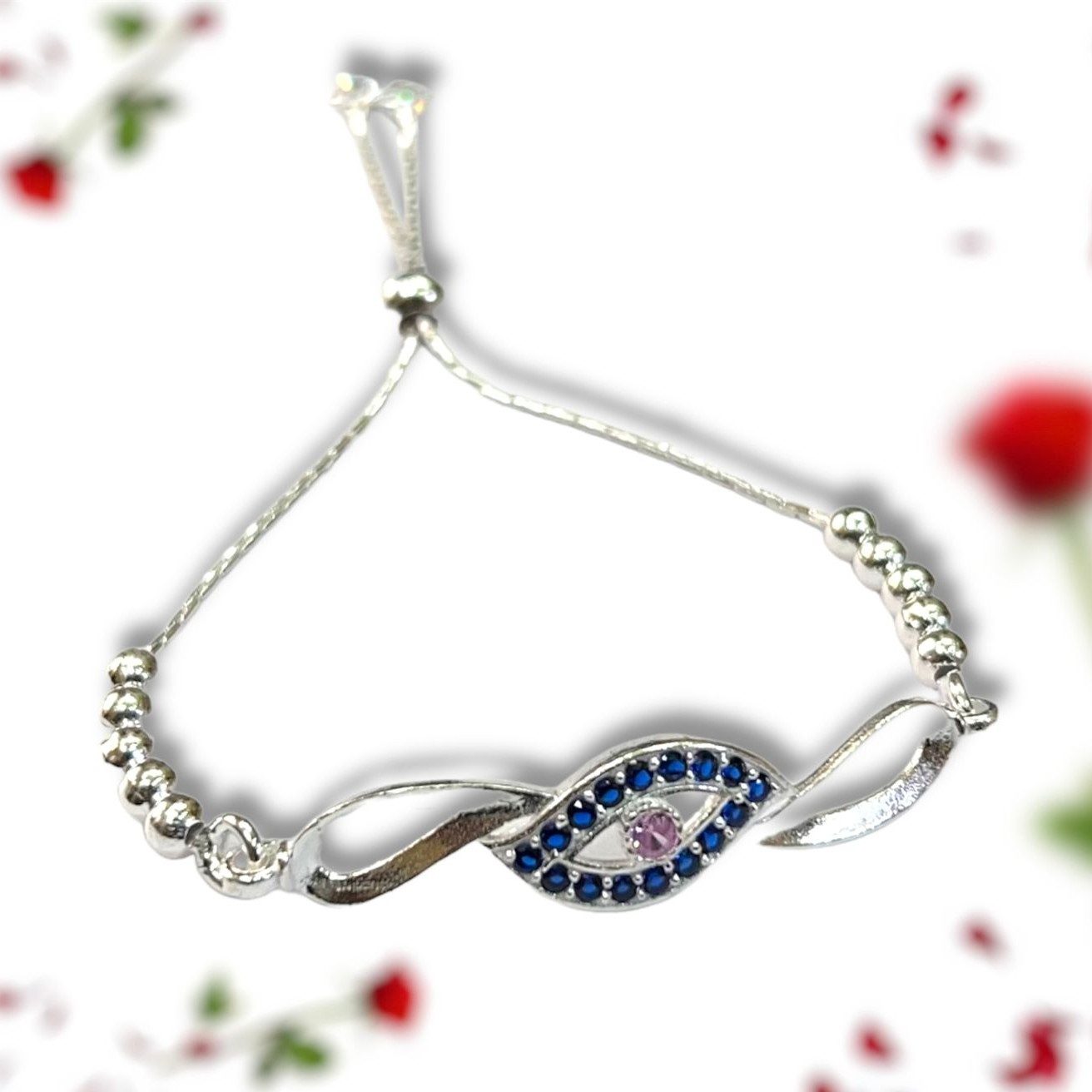 925 Silver Colorful Stone Micro Bracelet