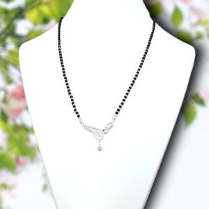 925 Silver Black Moti Dokiya