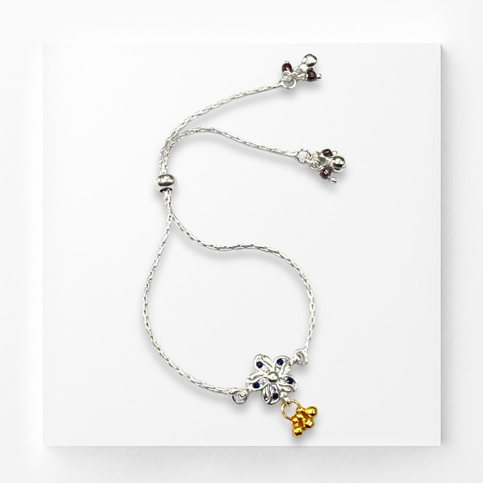 925 Silver Flower Design Shrimant Rakhdi