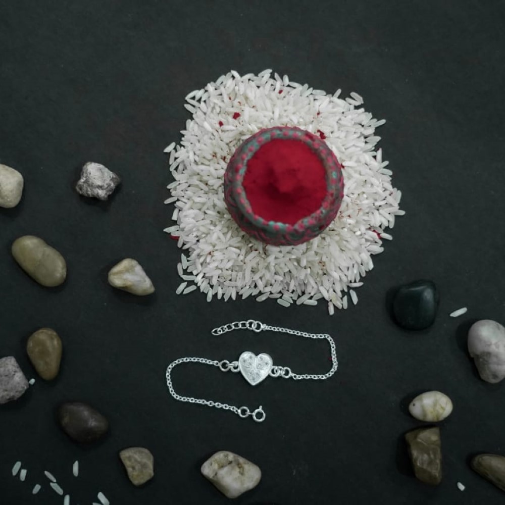 Silver Beautiful Rakhi