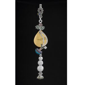 Silver beautiful antique waist keychain