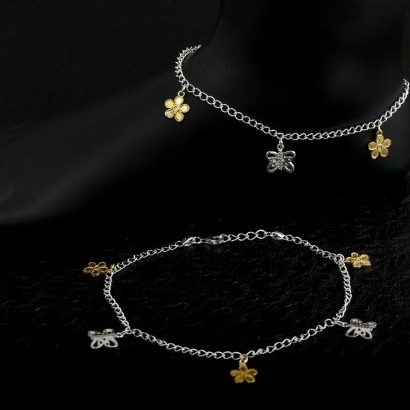 Silver stylish anklets