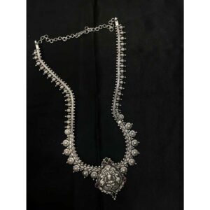92.5 Sterling Silver Big Size Oxodize Necklace Set Ms-3956